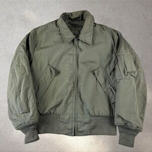 VTG US Army Bomber Jacket Cold Weather High Temperature Resistant Men's S Short